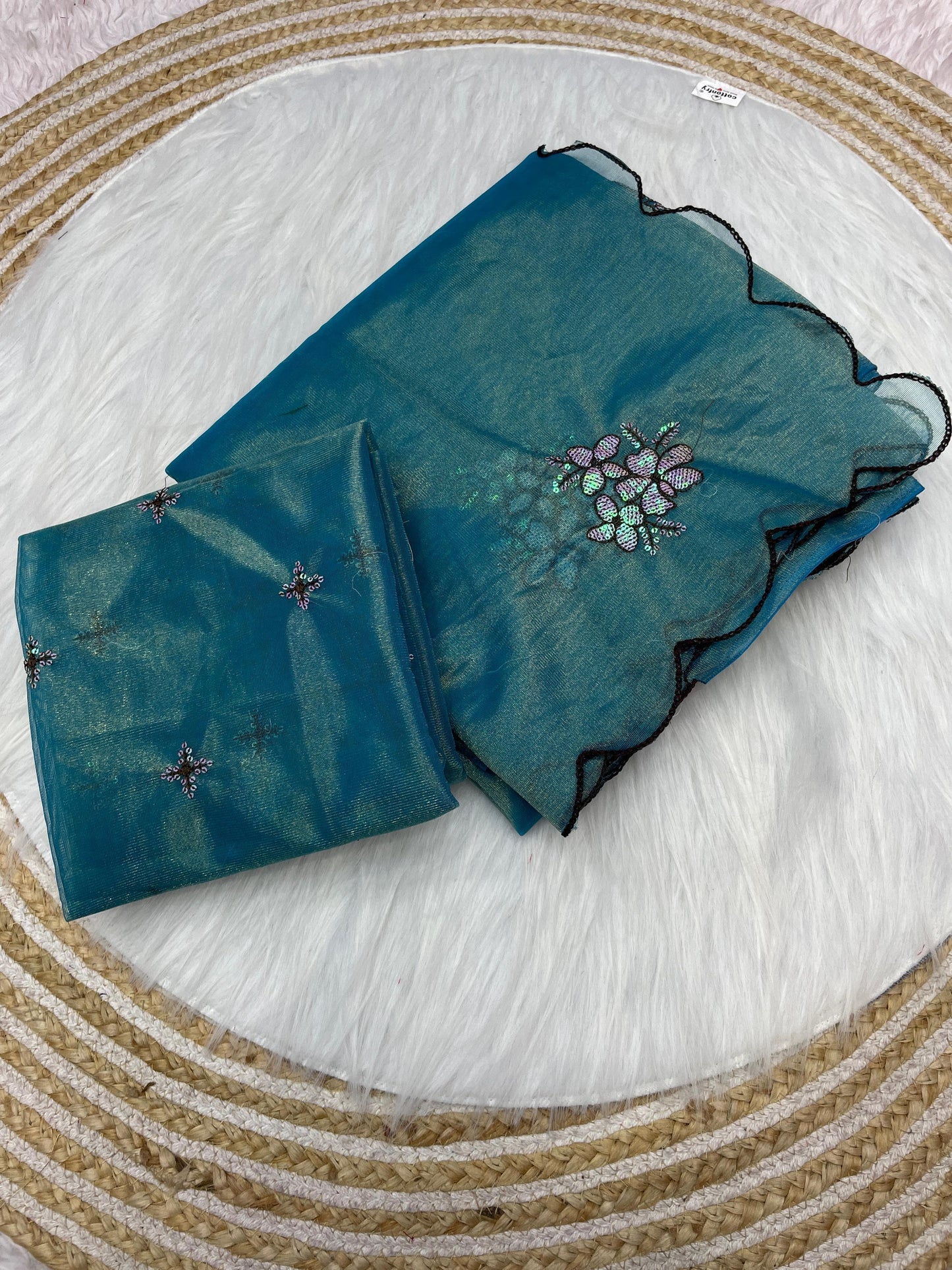 Jimmy Choo Designer saree with Twill Work& Sequin Embroidery